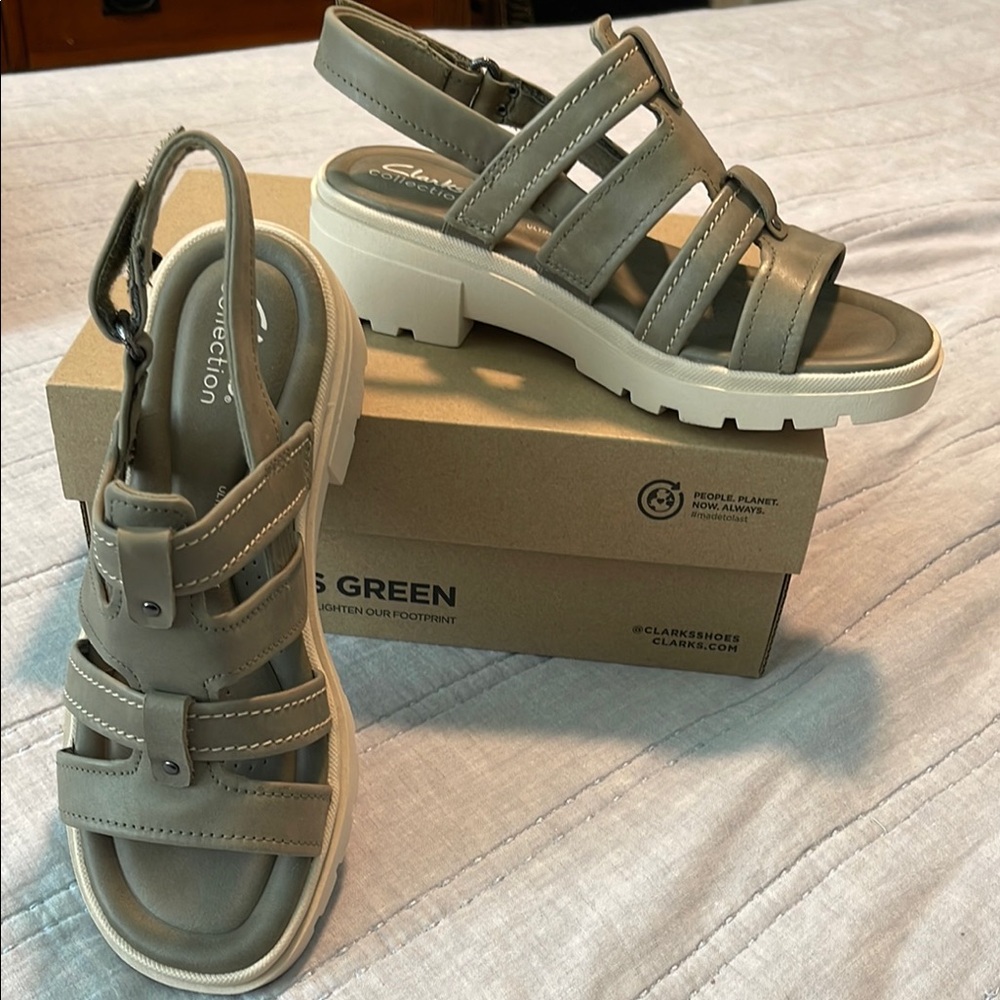 Clarks Women's olive sandals